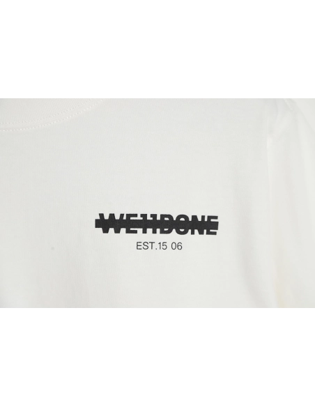 WE11 DONE Seal Letter Print Short Sleeve T-Shirt,All order with free shipping We11done
