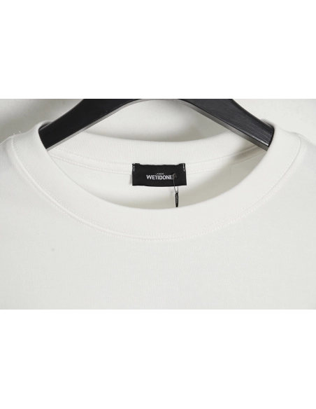 WE11 DONE Seal Letter Print Short Sleeve T-Shirt,All order with free shipping We11done