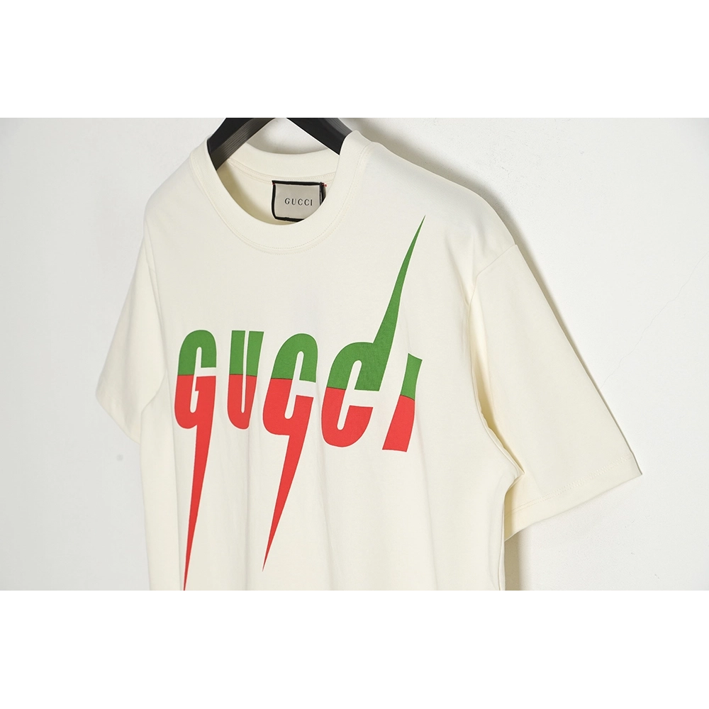 Reps Gucci Reps Gucci GUC lightning blade print short-sleeved T-shirt,All order with free shipping Reps Gucci