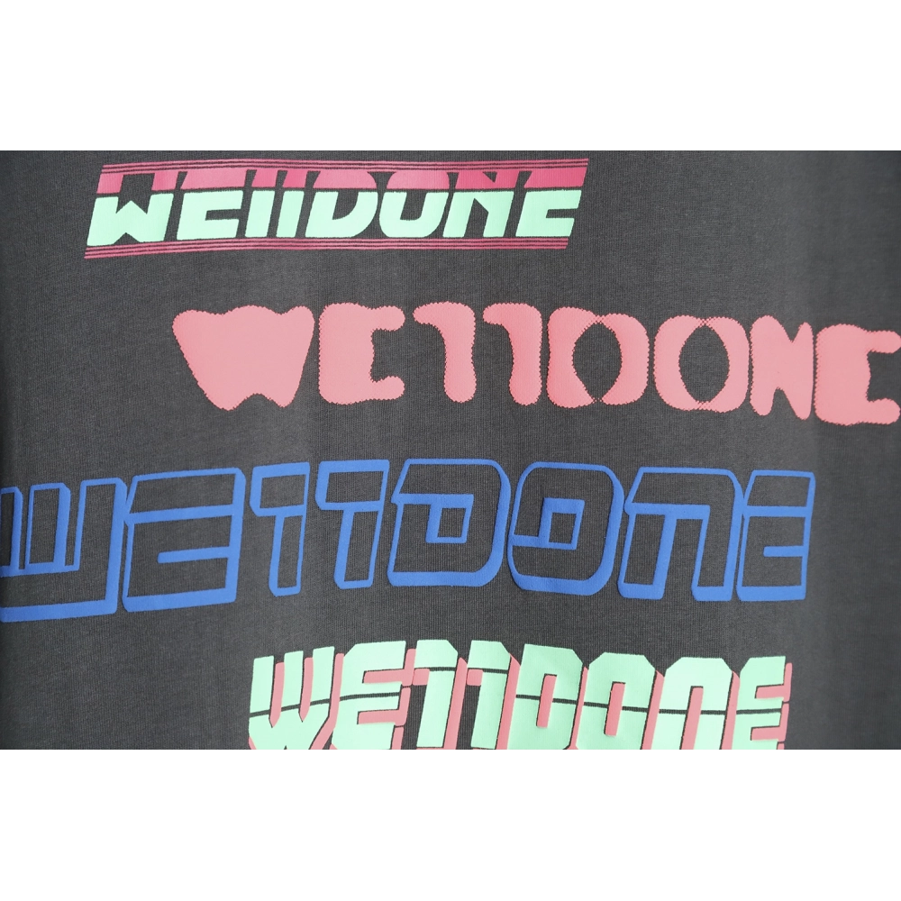 we11 done luminous bullet screen print short-sleeved T-shirt TSK1,All order with free shipping We11done