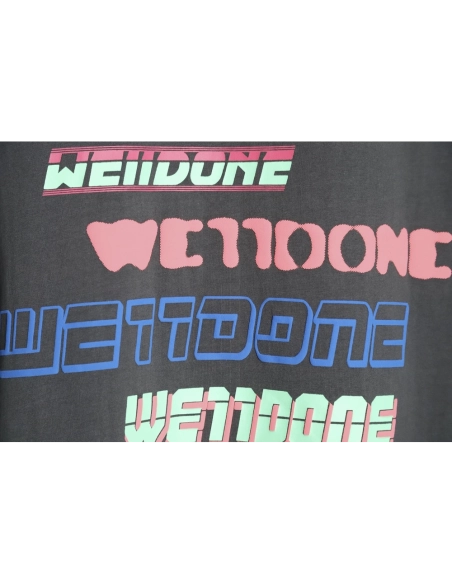 we11 done luminous bullet screen print short-sleeved T-shirt TSK1,All order with free shipping We11done