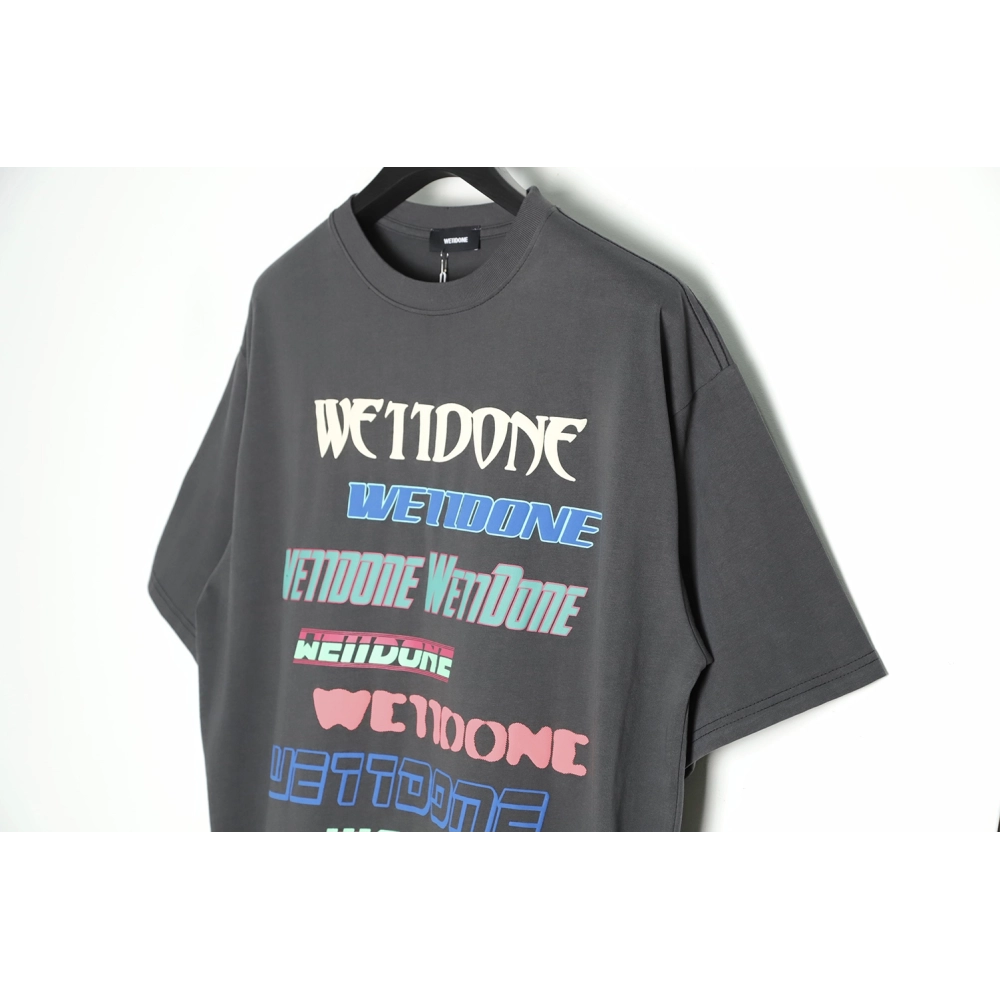 we11 done luminous bullet screen print short-sleeved T-shirt TSK1,All order with free shipping We11done