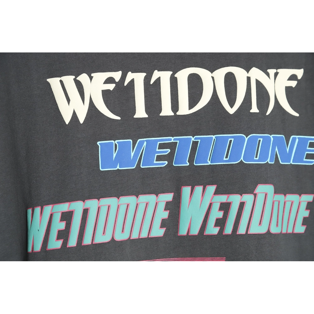 we11 done luminous bullet screen print short-sleeved T-shirt TSK1,All order with free shipping We11done