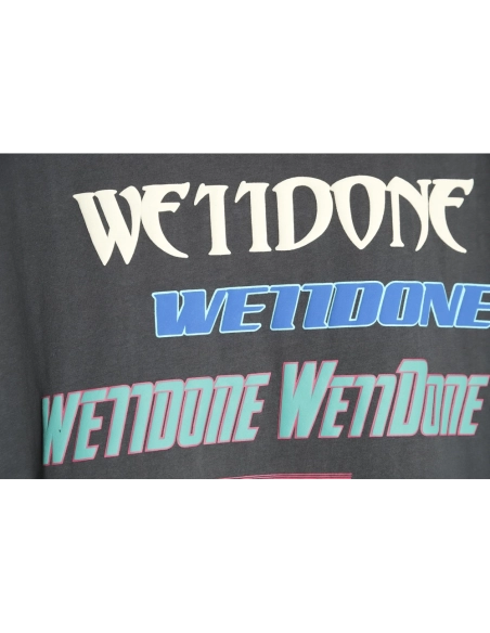 we11 done luminous bullet screen print short-sleeved T-shirt TSK1,All order with free shipping We11done