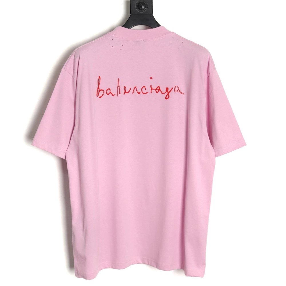 Balenciaga solid color heart short-sleeved T-shirt,All order with free shipping Balenciaga