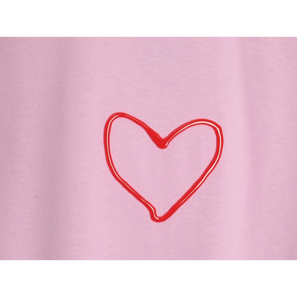 Balenciaga solid color heart short-sleeved T-shirt,All order with free shipping Balenciaga
