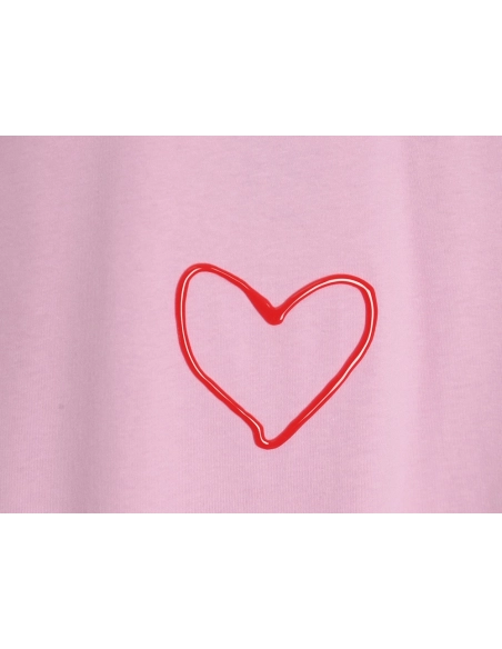 Balenciaga solid color heart short-sleeved T-shirt,All order with free shipping Balenciaga