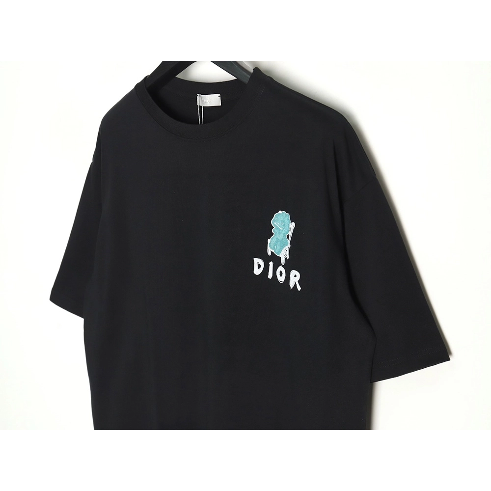 Dior Dragon Print Lettering Short Sleeve T-Shirt TSK1,All order with free shipping Dior