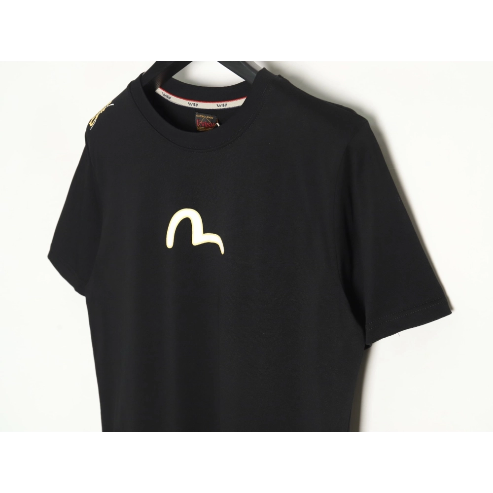 Evisu Carp Seagull Brush Large M Digital Print Short Sleeve T-shirt,All order with free shipping Evisu