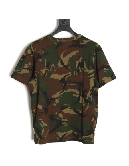 Evisu palace camouflage heart letter short-sleeved T-shirt,All order with free shipping Evisu