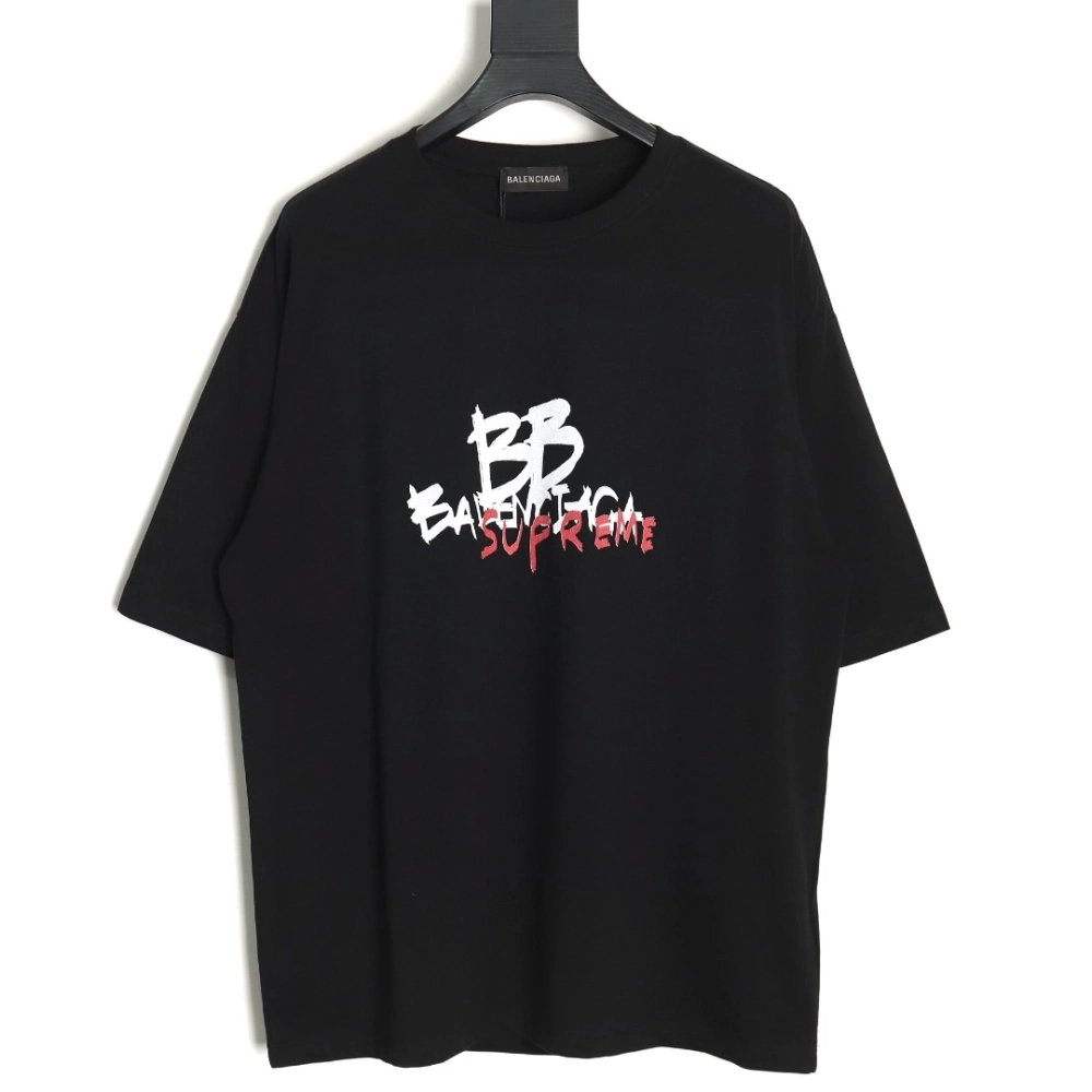 Balenciaga Script Crew Neck T-shirt TSK1,All order with free shipping Balenciaga