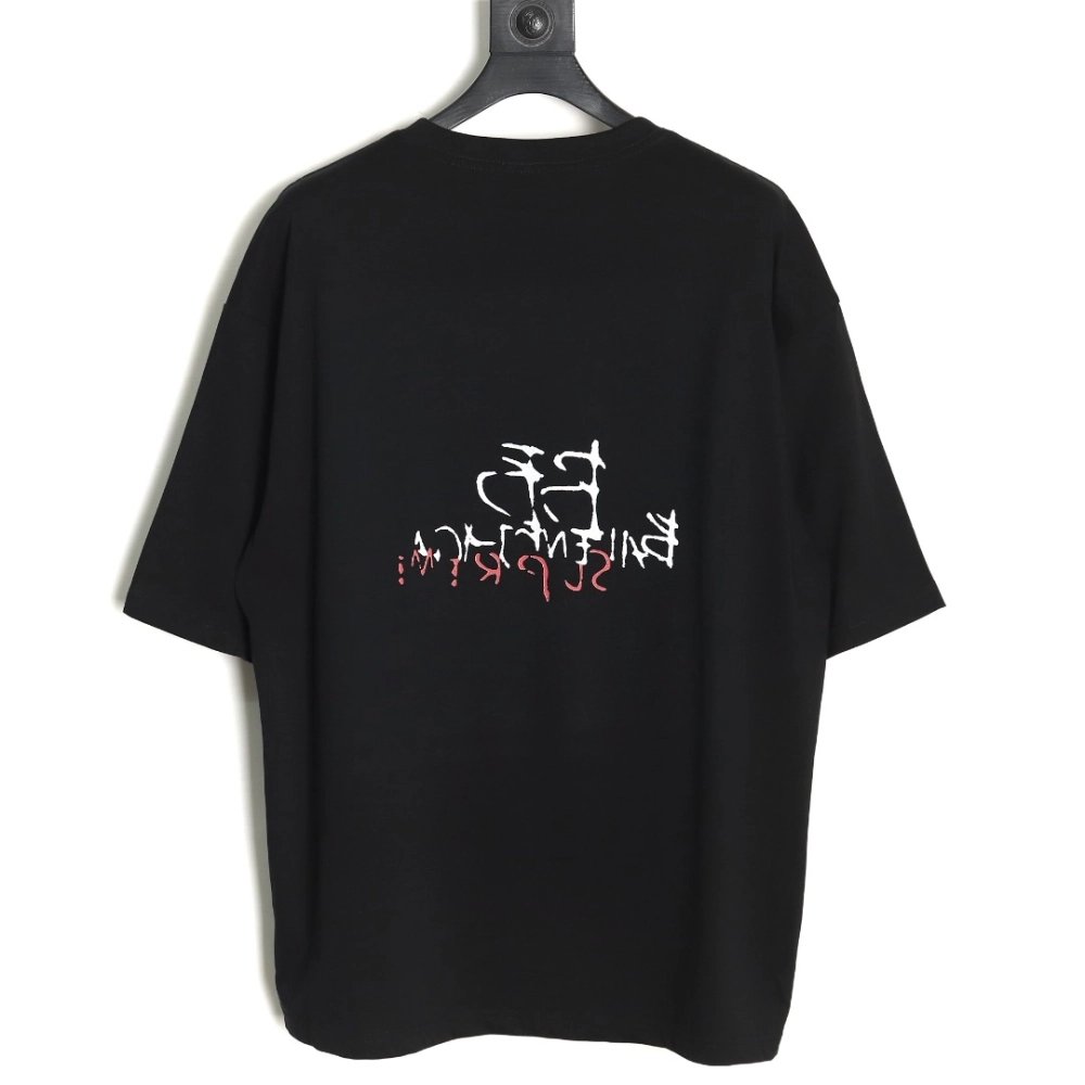 Balenciaga Script Crew Neck T-shirt TSK1,All order with free shipping Balenciaga