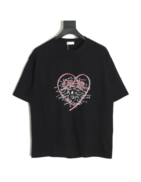 Dior Love Couple Round Neck Short Sleeve T-Shirt TSK1,All order with free shipping Dior