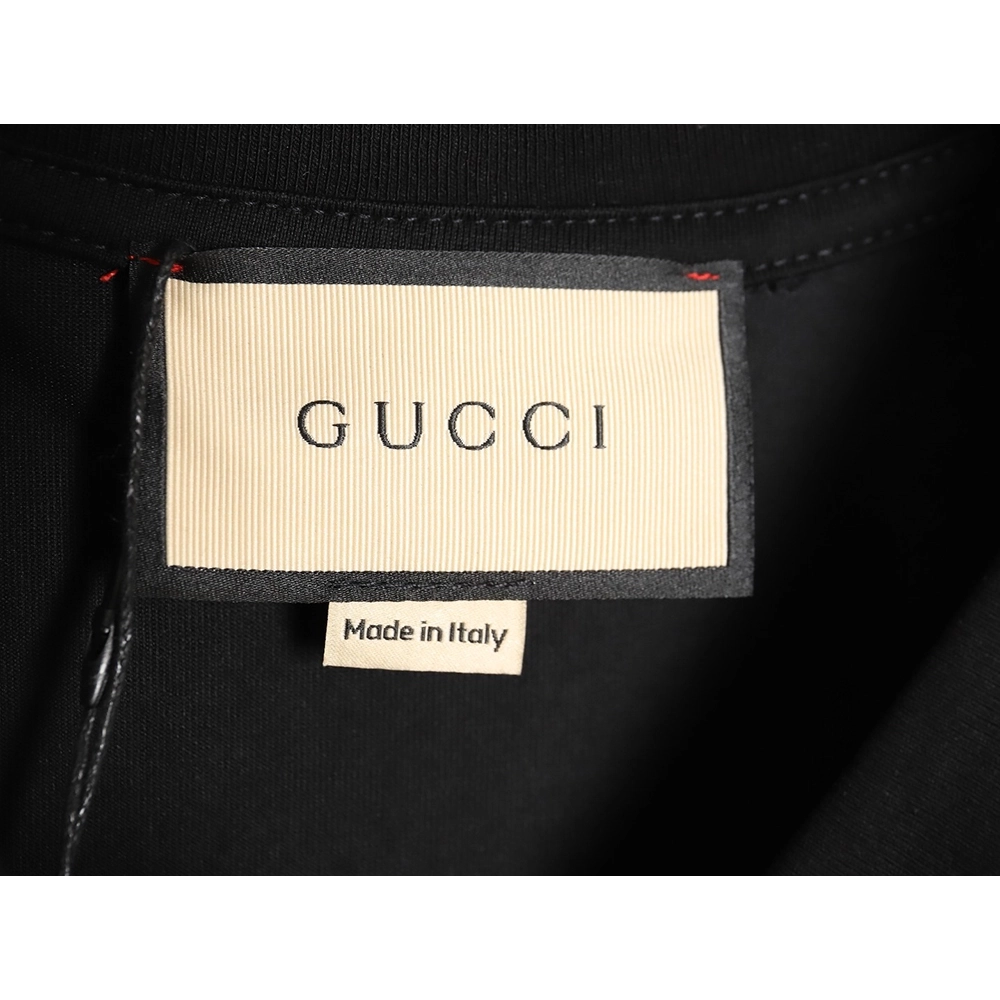 Reps Gucci colorblock double G embroidered logo short-sleeved T-shirt TSK1,All order with free shipping Reps Gucci