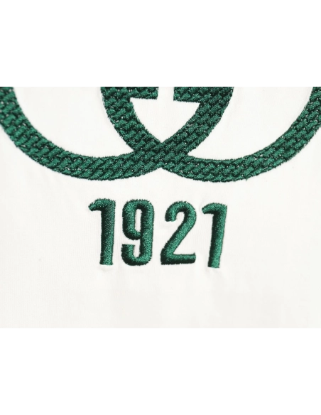 Reps Gucci colorblock double G embroidered logo short-sleeved T-shirt,All order with free shipping Reps Gucci