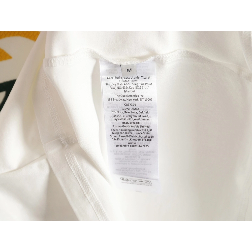Reps Gucci colorblock double G embroidered logo short-sleeved T-shirt,All order with free shipping Reps Gucci