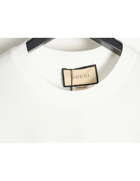 Reps Gucci colorblock double G embroidered logo short-sleeved T-shirt,All order with free shipping Reps Gucci