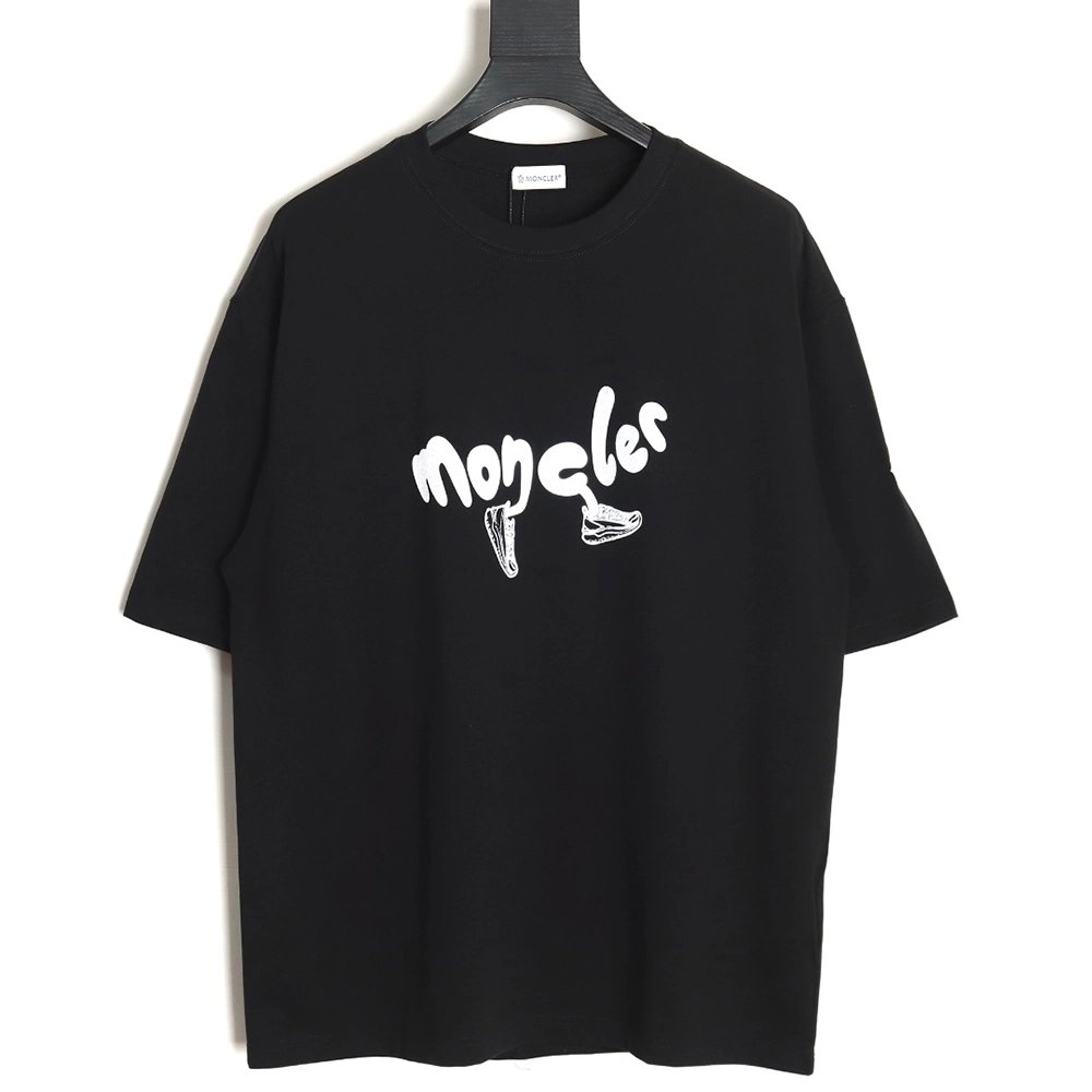 Moncler fun letter sneakers logo print casual short-sleeved T-shirt,All order with free shipping Moncler
