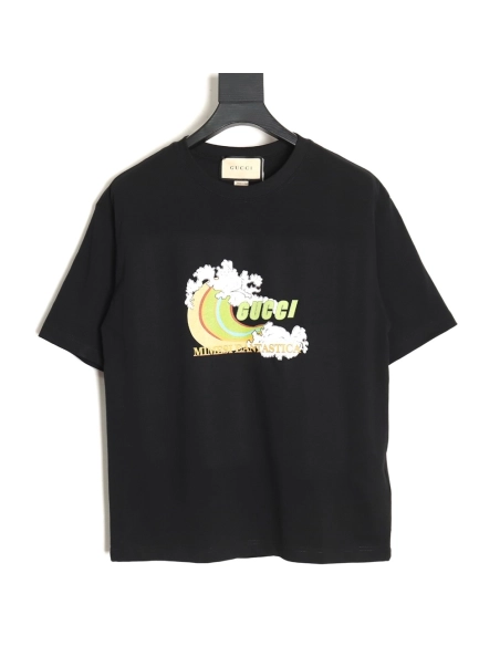 Reps Gucci Limited Edition Rainbow Wave Digital Direct Printing Short Sleeve T-shirt TSK1,All order with free shipping Reps Gucc