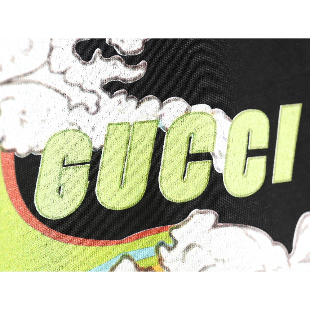 Reps Gucci Limited Edition Rainbow Wave Digital Direct Printing Short Sleeve T-shirt TSK1,All order with free shipping Reps Gucc