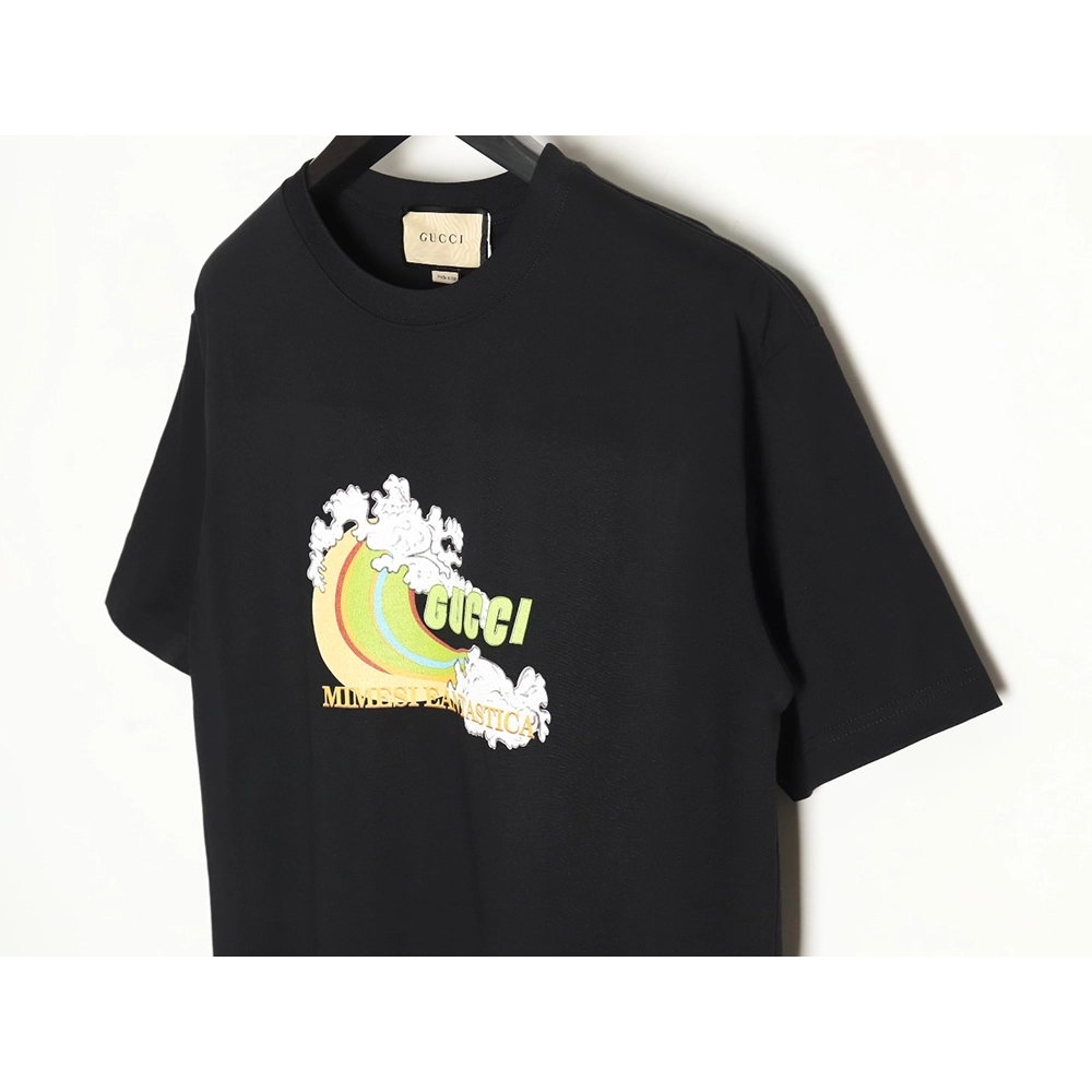 Reps Gucci Limited Edition Rainbow Wave Digital Direct Printing Short Sleeve T-shirt TSK1,All order with free shipping Reps Gucc