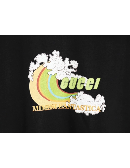 Reps Gucci Limited Edition Rainbow Wave Digital Direct Printing Short Sleeve T-shirt TSK1,All order with free shipping Reps Gucc