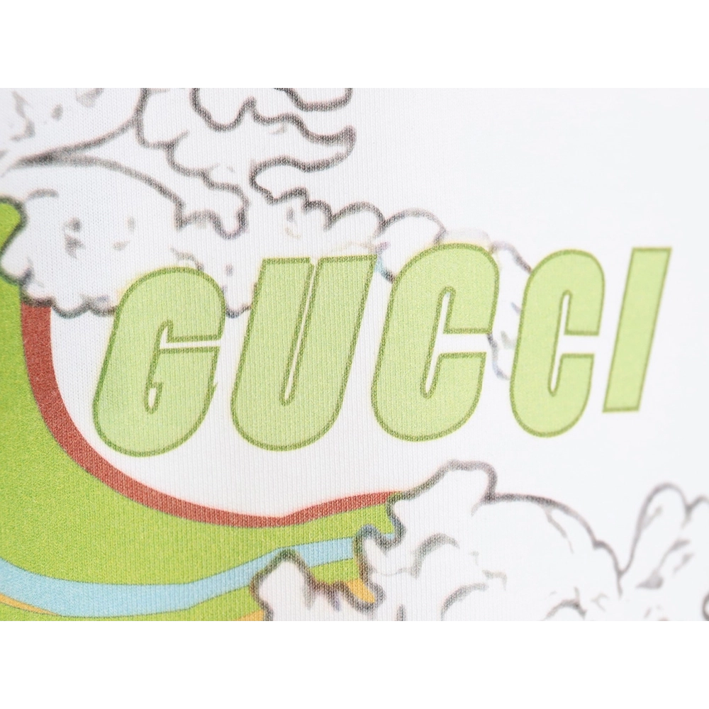 Reps Gucci Limited Edition Rainbow Wave Digital Direct Printing Short Sleeve T-shirt,All order with free shipping Reps Gucci