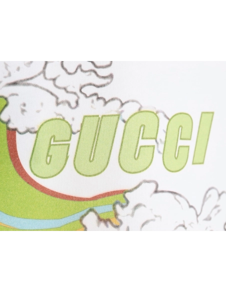 Reps Gucci Limited Edition Rainbow Wave Digital Direct Printing Short Sleeve T-shirt,All order with free shipping Reps Gucci