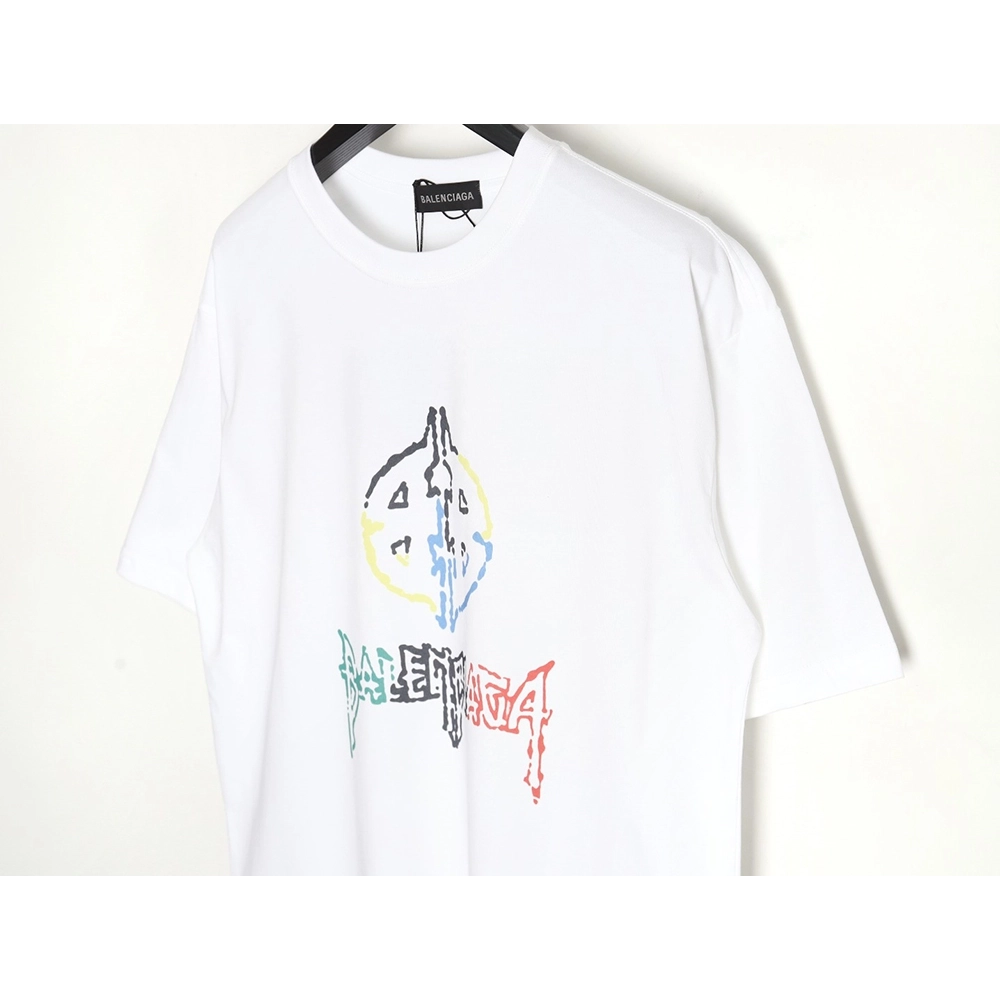Balenciaga 24ss new color label round neck short sleeve T-shirt,All order with free shipping Balenciaga