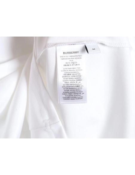 Burberry three-dimensional logo embroidered plaid short-sleeved T-shirt TSK1,All order with free shipping Burberry