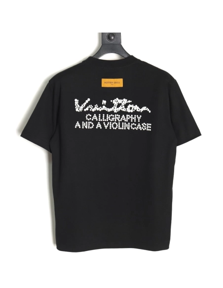 Reps Louis Vuitton Embroidered Beaded Short Sleeve T-Shirt TSK1,All order with free shipping Reps Louis Vuitton