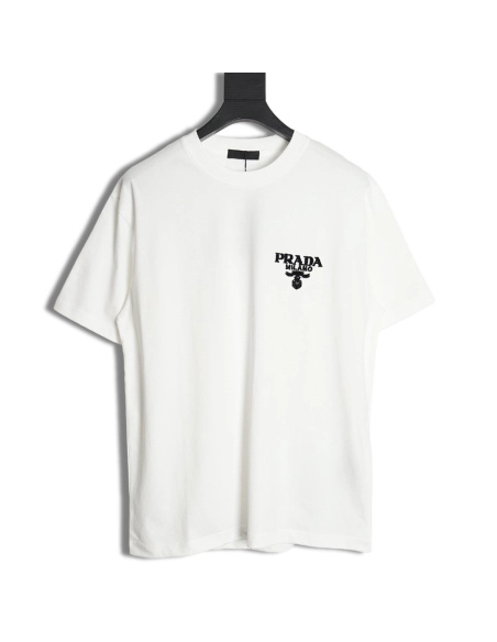 Prada three-dimensional toothbrush embroidery T-shirt,All order with free shipping Prada