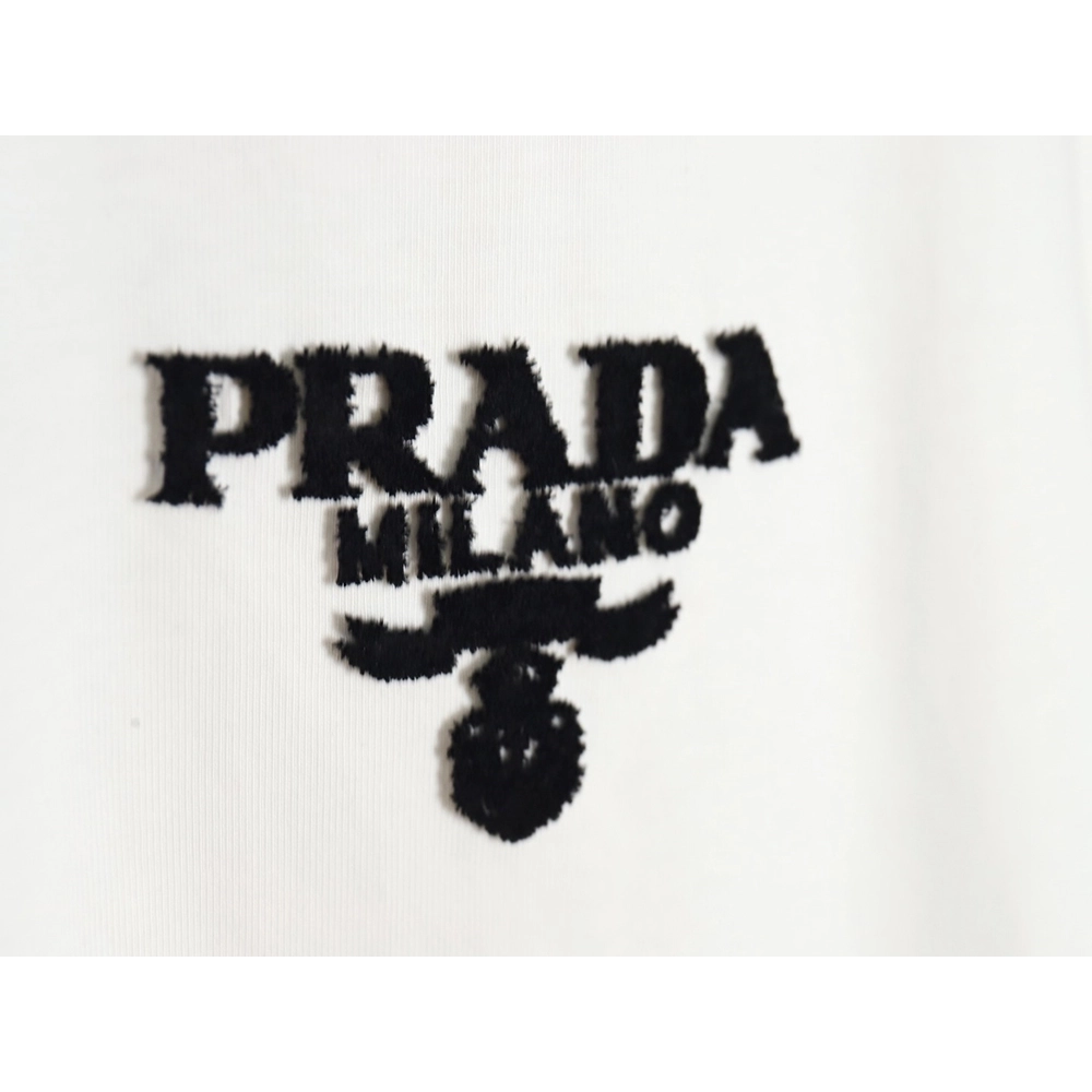 Prada three-dimensional toothbrush embroidery T-shirt,All order with free shipping Prada