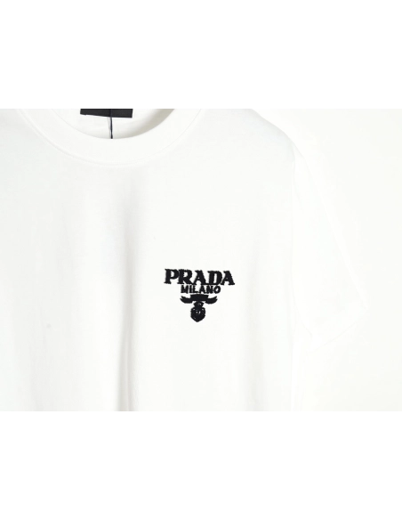 Prada three-dimensional toothbrush embroidery T-shirt,All order with free shipping Prada