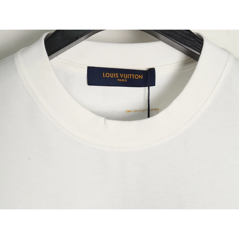 Reps Louis Vuitton Embroidered Beaded Short Sleeve T-Shirt,All order with free shipping Reps Louis Vuitton
