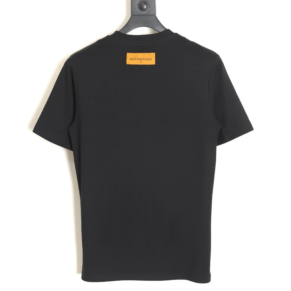 Reps Louis Vuitton square green full print short-sleeved T-shirt,All order with free shipping Reps Louis Vuitton