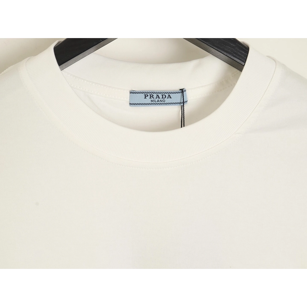 Prada inverted triangle chest short-sleeved T-shirt,All order with free shipping Prada