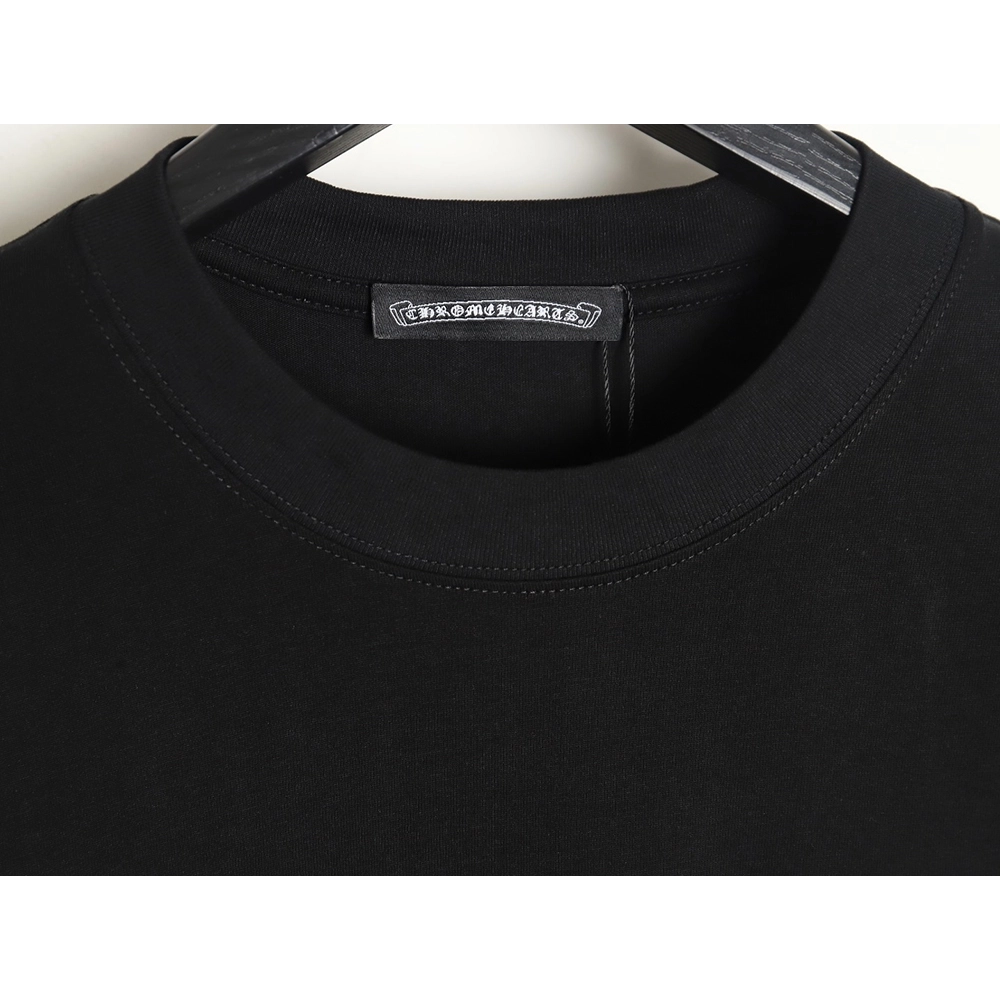 Chrome Hearts front and back red and blue horseshoe foam print short-sleeved T-shirt_TSK1,All order with free shipping Chrome He