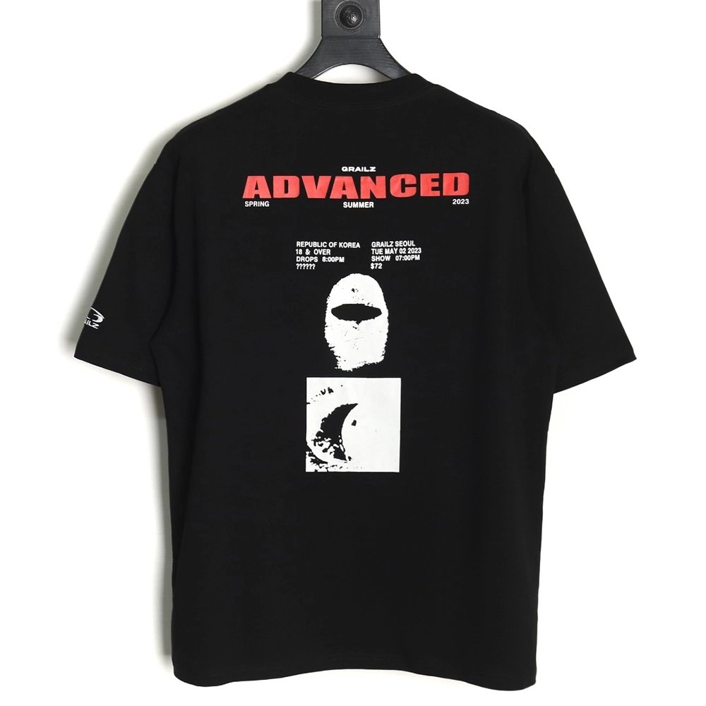 GRAILZ PROJECT printed logo short-sleeved T-shirt TSK1,All order with free shipping Grailz