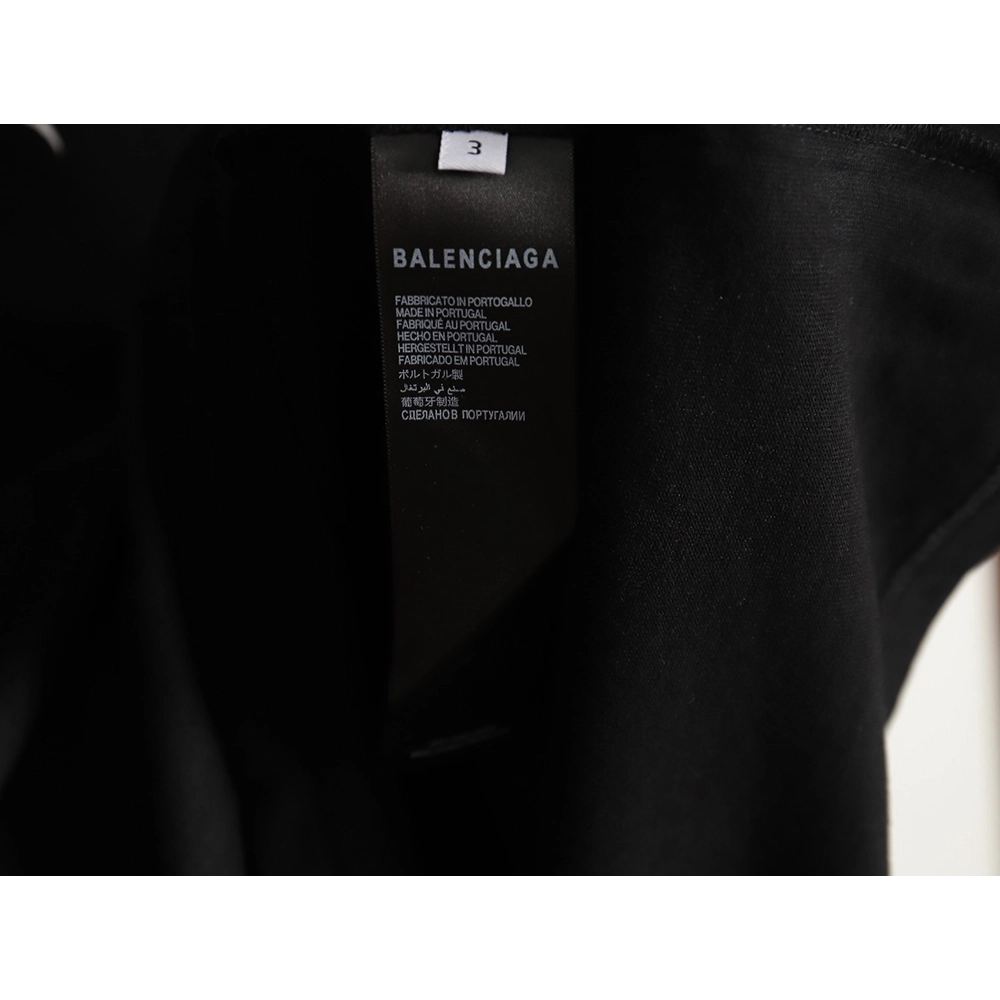 Balenciaga 24ss Gothic Sanskrit flame logo short-sleeved T-shirt,All order with free shipping Balenciaga