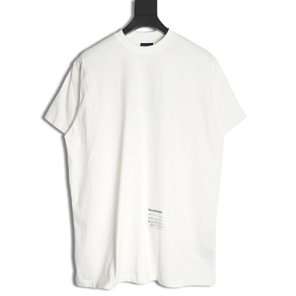 Balenciaga 24SS hem sticky note short-sleeved T-shirt,All order with free shipping Balenciaga