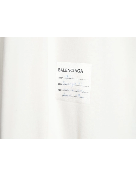 Balenciaga 24SS hem sticky note short-sleeved T-shirt,All order with free shipping Balenciaga