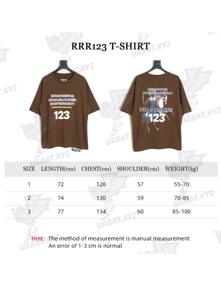 RRR123 Knight print short-sleeved T-shirt,All order with free shipping RRR
