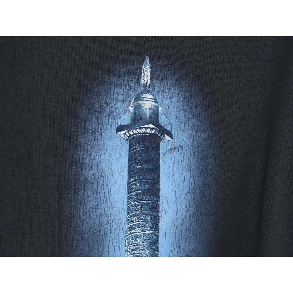 Balenciaga Vogue Lighthouse Back Short Sleeve T-Shirt TSK1,All order with free shipping Balenciaga