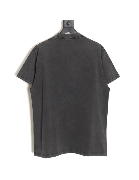 Balenciaga washed-out Paris Tower lettering short-sleeved T-shirt,All order with free shipping Balenciaga