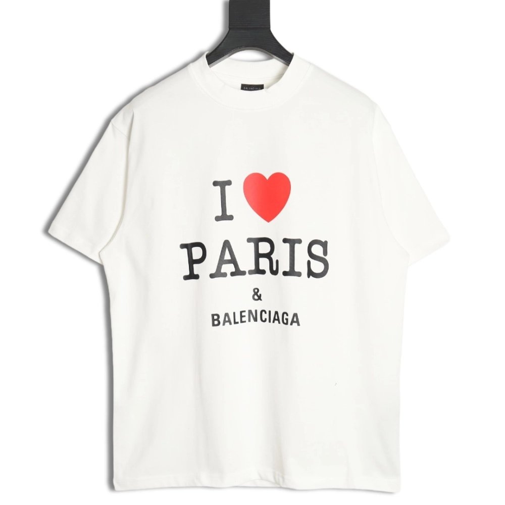 Balenciaga 24SS Valentines Day limited edition heart print short-sleeved T-shirt,All order with free shipping Balenciaga