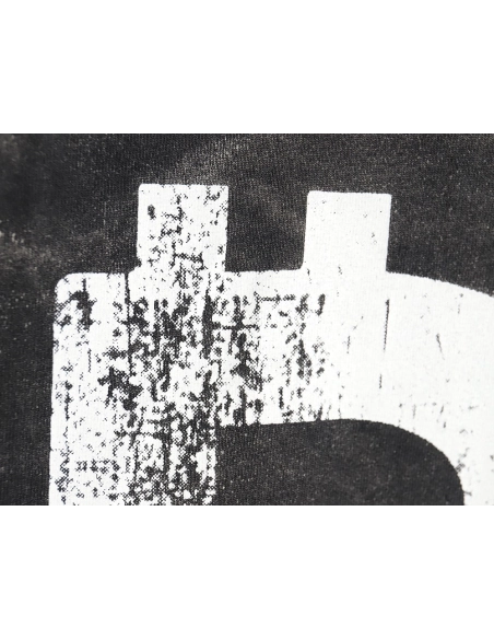 Balenciaga BLCG24ss heavy washed distressed large double B graffiti short-sleeved T-shirt,All order with free shipping Balenciag