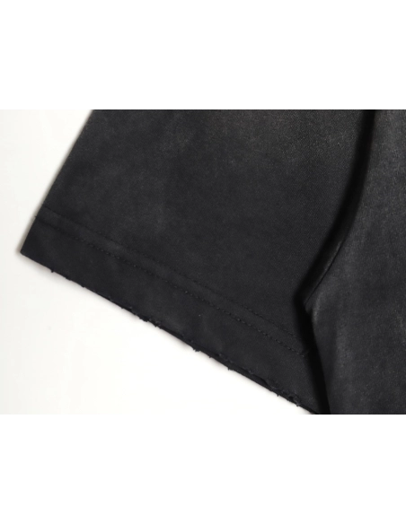 Balenciaga BLCG24ss heavy washed distressed large double B graffiti short-sleeved T-shirt,All order with free shipping Balenciag