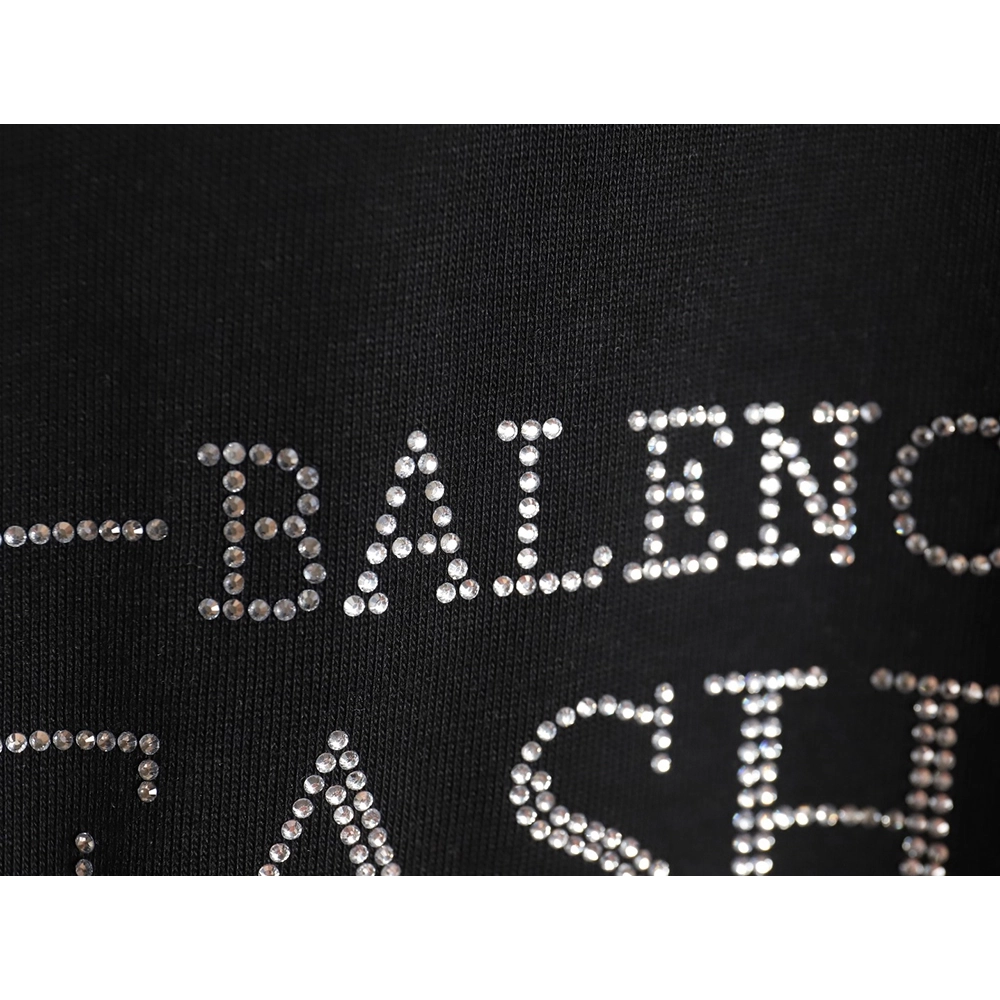Balenciaga 24SS new FASHION INSTITUTE letter hot diamond short-sleeved T-shirt,All order with free shipping Balenciaga