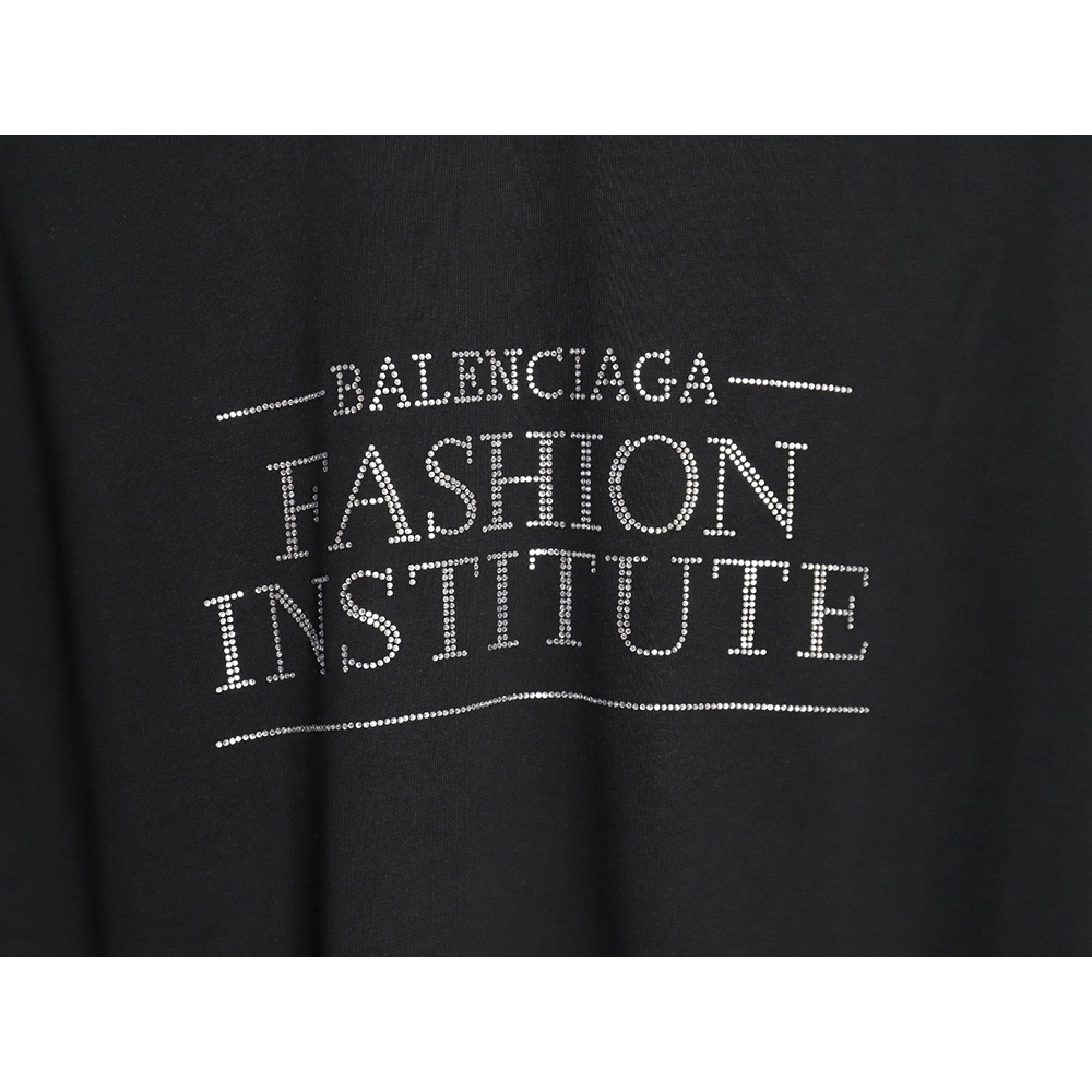 Balenciaga 24SS new FASHION INSTITUTE letter hot diamond short-sleeved T-shirt,All order with free shipping Balenciaga